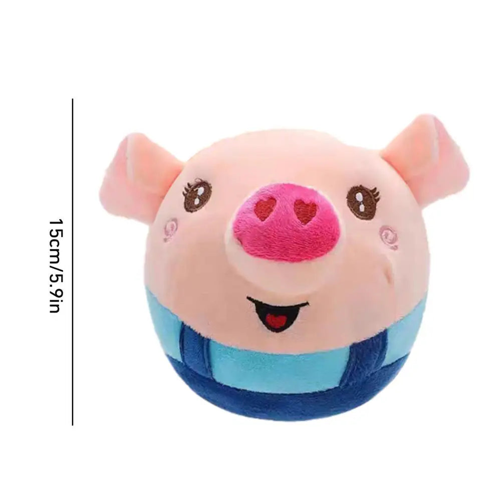 Talking Pig Toys Electric Pig Bouncing Ball Toy With Music USB Charging Pig Bouncing Jump Ball Toy For Children's Day Christmas