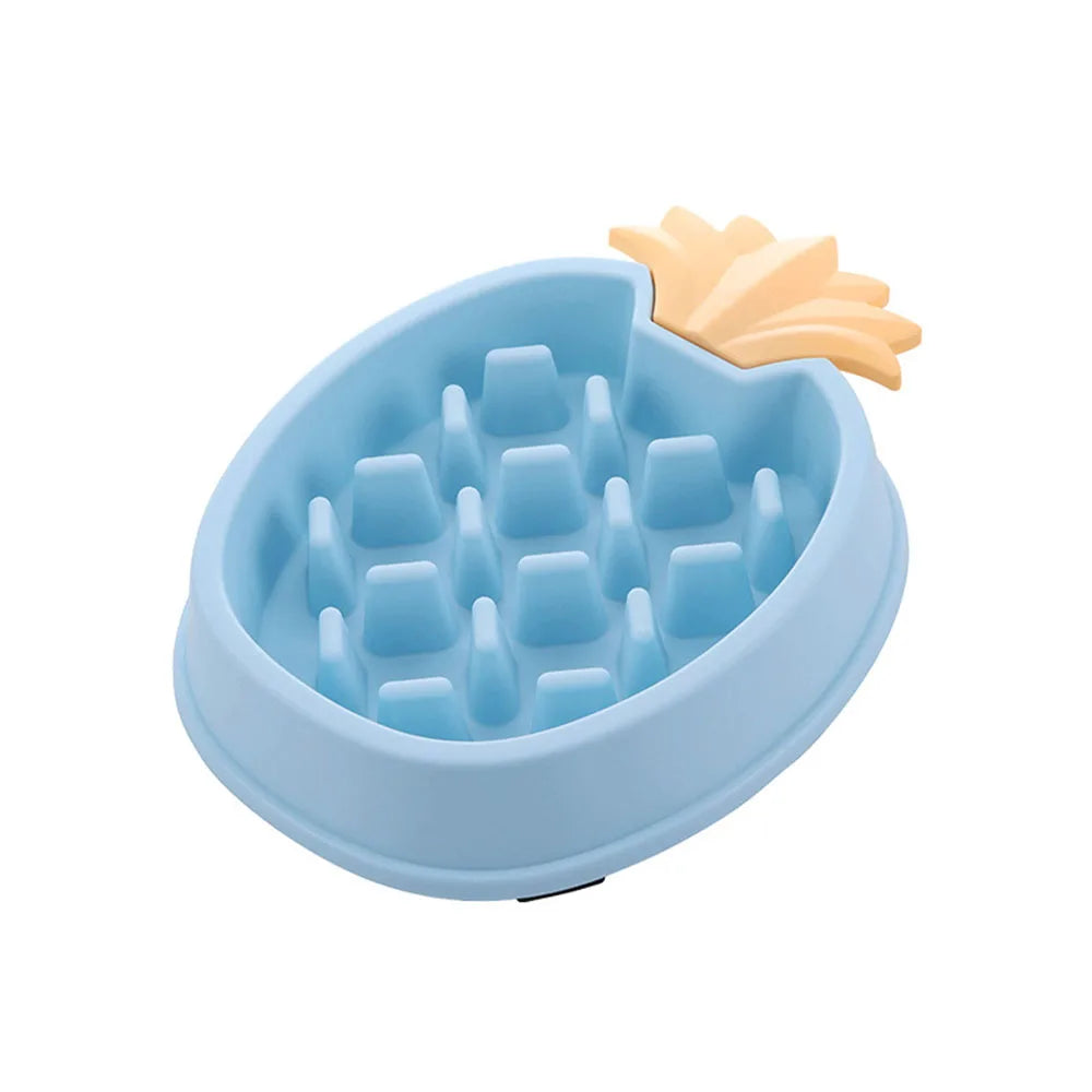 Slow Dog Bowl for Puppy Large Dogs Anti-Gulping Dog Slow Feeder Stop Bloat Slow Eating Pet Bowls Corn Peach Strawberry Pineapple