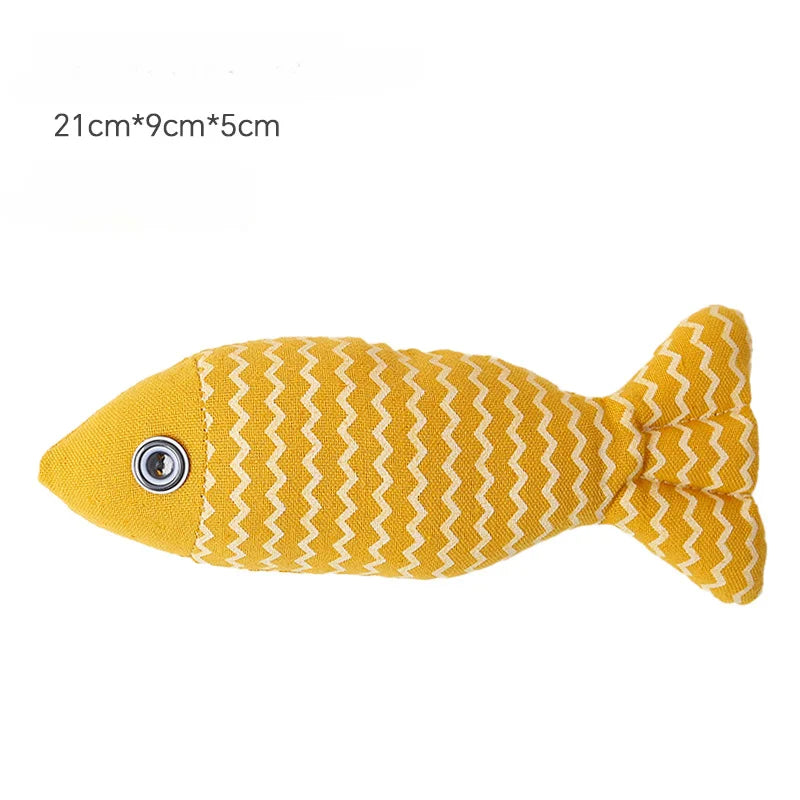 Teeth Grinding Catnip Toys Funny Interactive Plush Cat Toy Pet Kitten Chewing Vocal Toy Fish Bite Cat mint For Cats