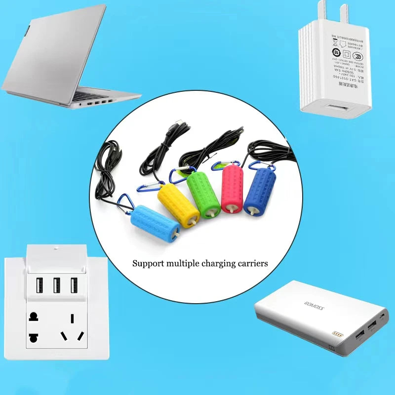 New Aquarium Mini USB Oxygen Air Pump With Stone Accessories Check Valve Mute Hose Energy Saving Supplies Fish Tank Accessories
