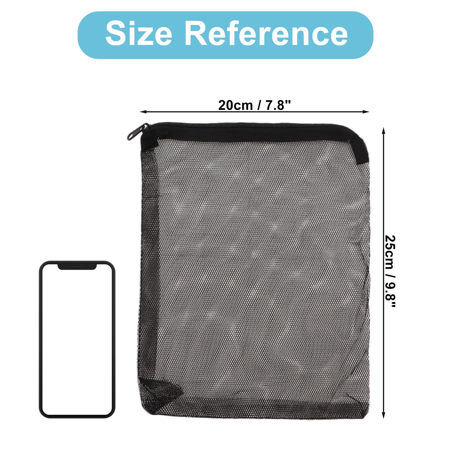 UXCELL Aquarium Filter Media Bags Fine Zipper Mesh Filter Bags for Fresh Saltwater Tanks Reusable Fish Tank Filter