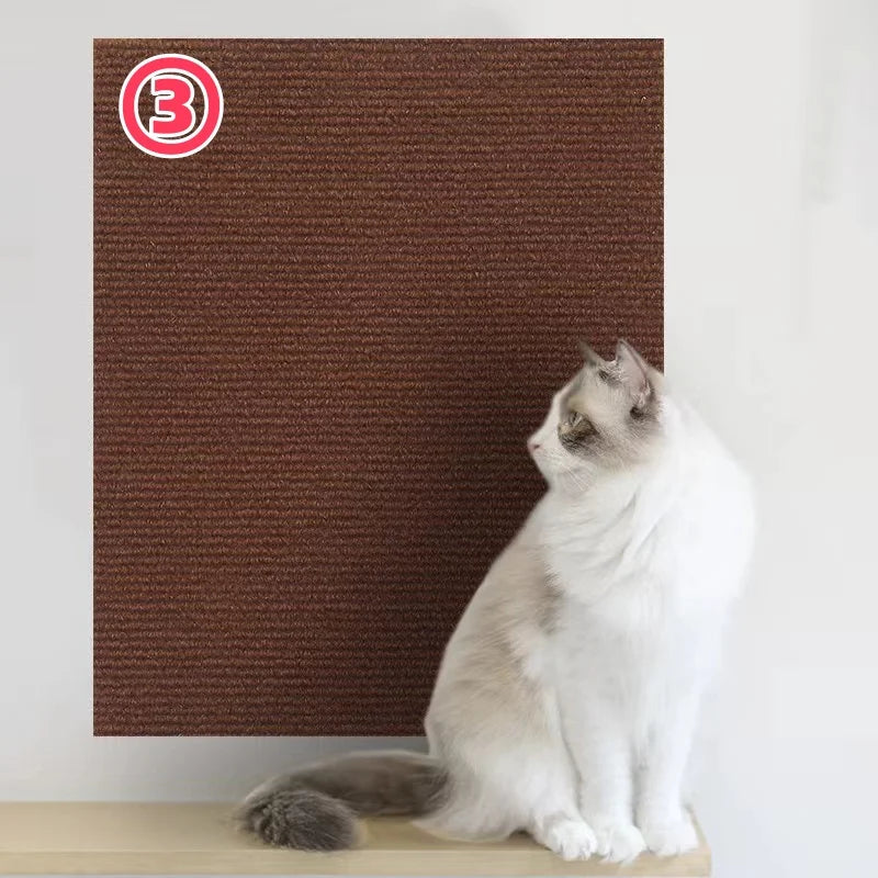 Wall Anti Cat Scratch Sofa DIY Cats Scratch Board Sofa Protection Paws Sharpen Trimmable Self-adhesive Carpet Cats Scratch Board