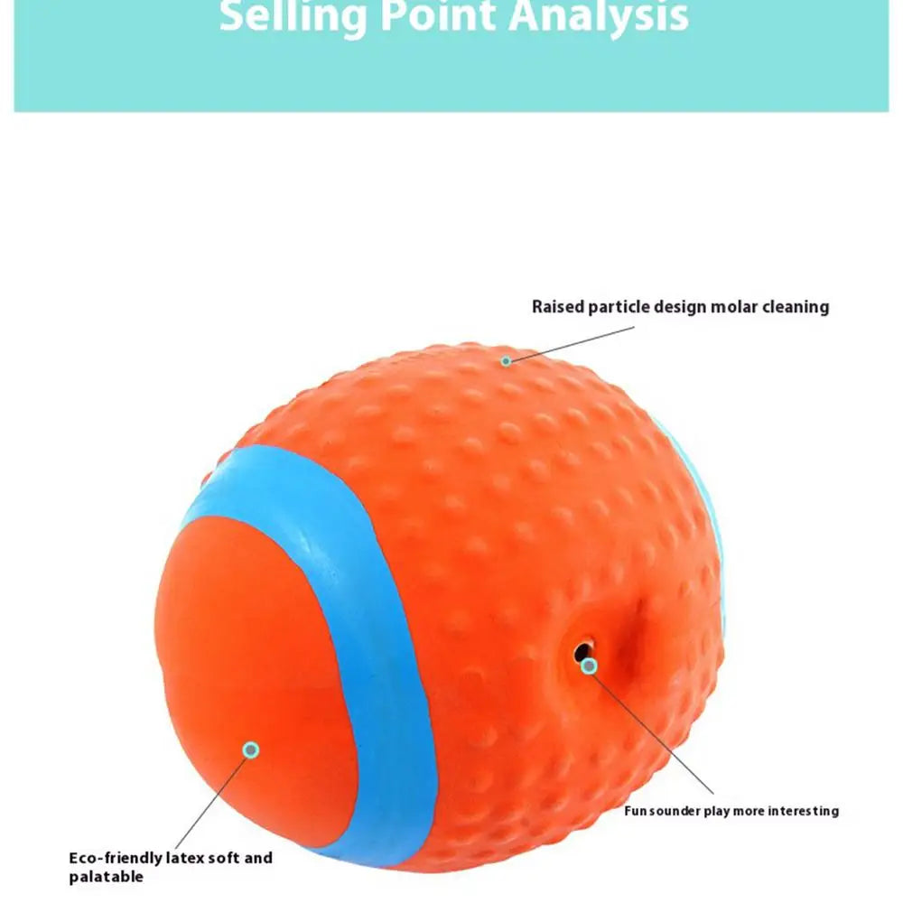 Squeaky Dog Ball Toys Tough Ball Pet Toys For Large Breed Interactive Big Dogs Chew Ball For Teething Cleaning  Dog Sound Toys