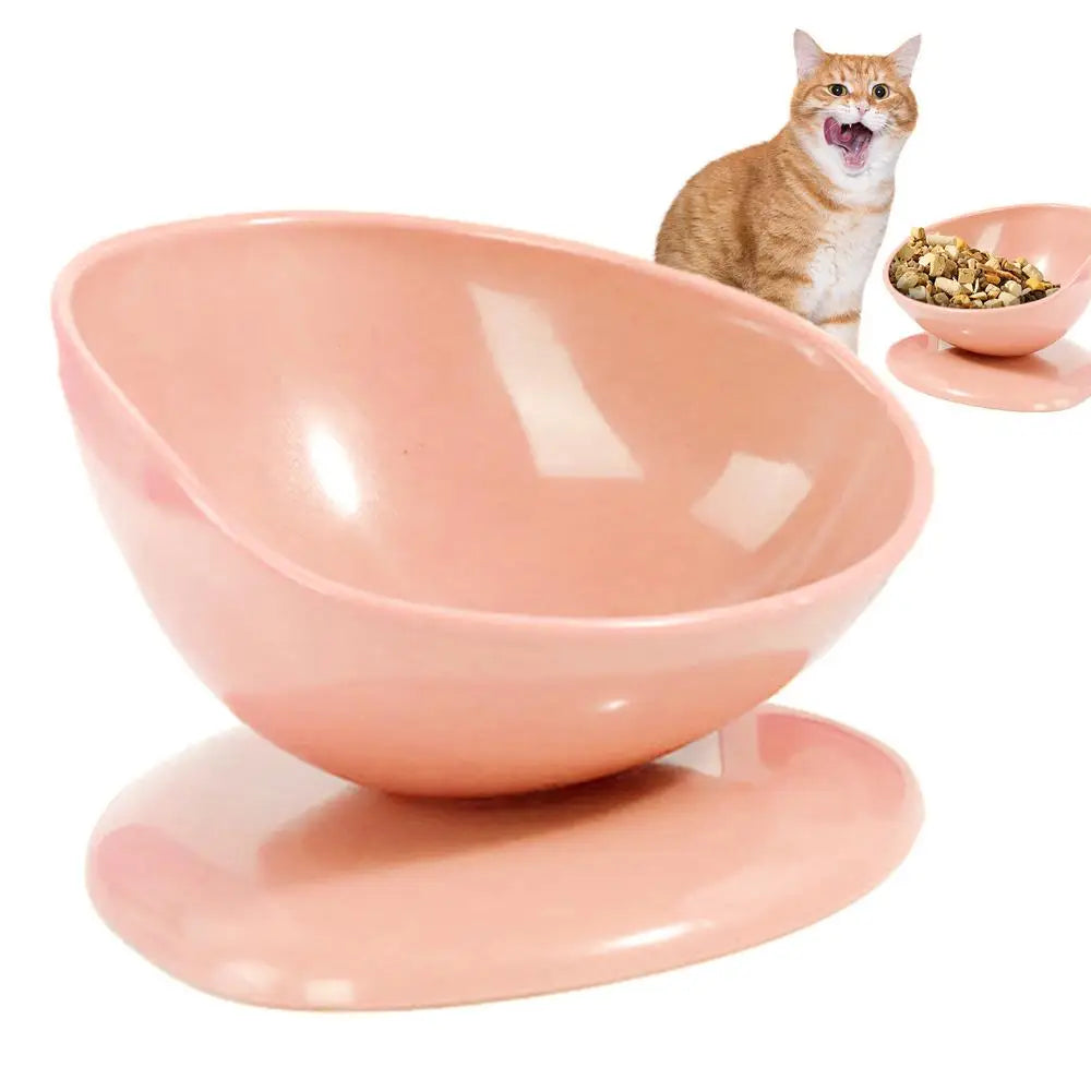 Raised Cat Food Bowl Spill Proof Cat Bowls Portable Dog Food Feeding Pet Feeder with Anti Slip Base for Indoor Cats Puppy Dogs