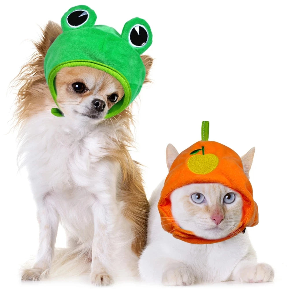 Cute Pet Hat Small Dog Cat Hat Easter Bunny Hat Crab Lobster Frog Cap Pet Party Costume Accessories Headwear for Cat Kitten Pug