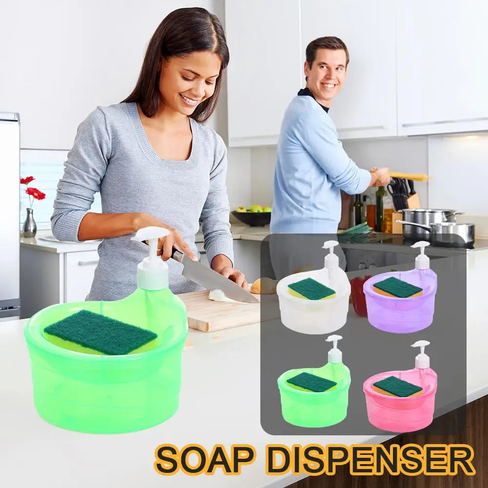 Kitchen Integrated Dishwashing Liquid Dish Towel Storage Press Box Soap Box Dishwashing Pot Soap Dispenser Storage Neat