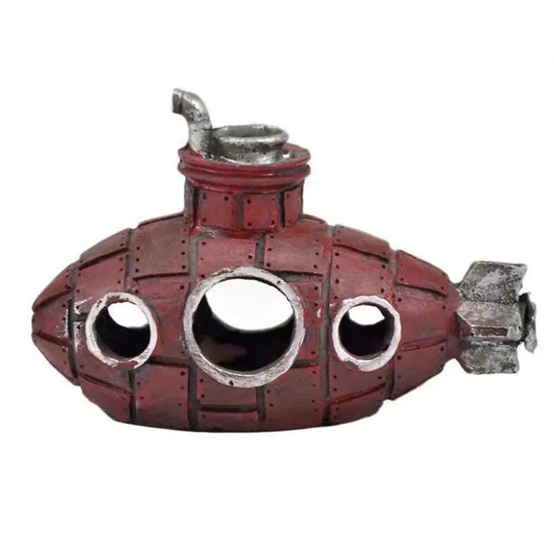 Artificial Aquarium Decoration Shelter Ornament Submarine Decor Resin Landscaping House for Fish Accessories for Aquarium Stuff