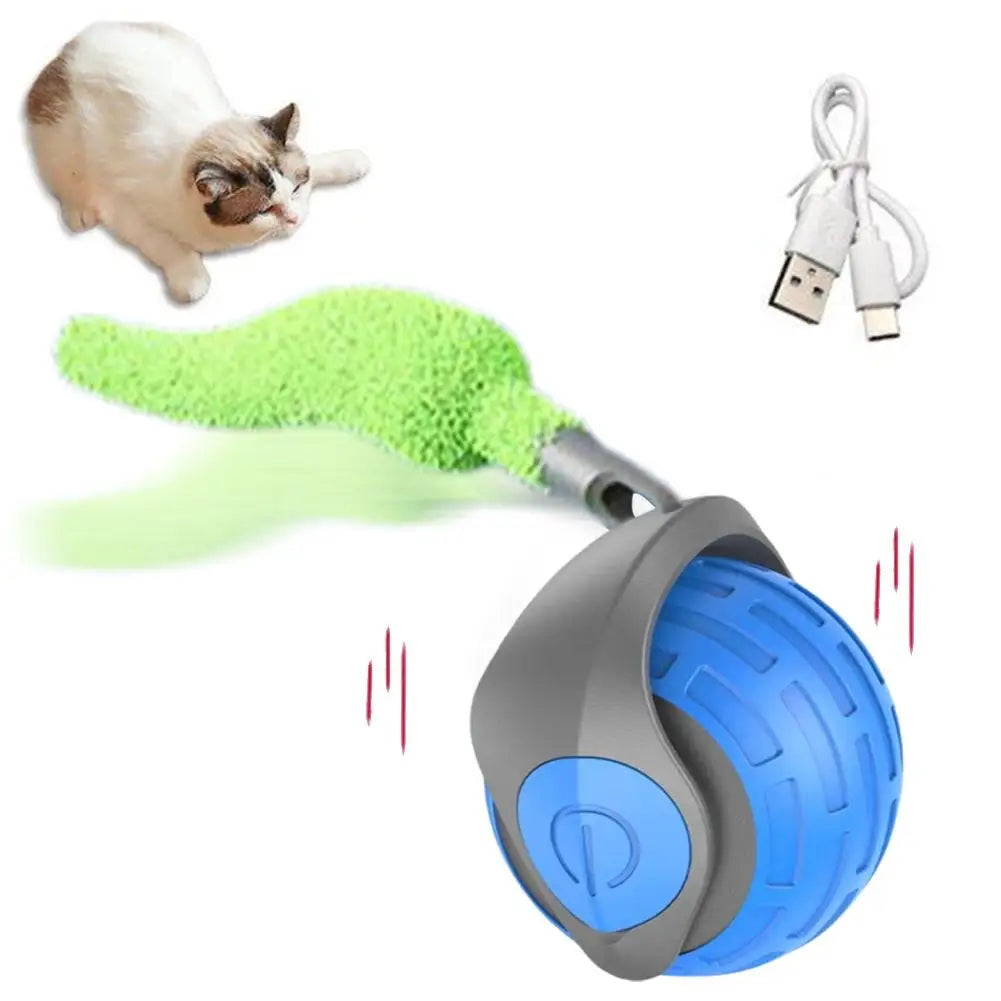 Interactive Cat Toy Ball Rolling Ball Motion Activate Rolling Ball With Touch Control Rechargeable Automatic Moving Ball Fo W4W1