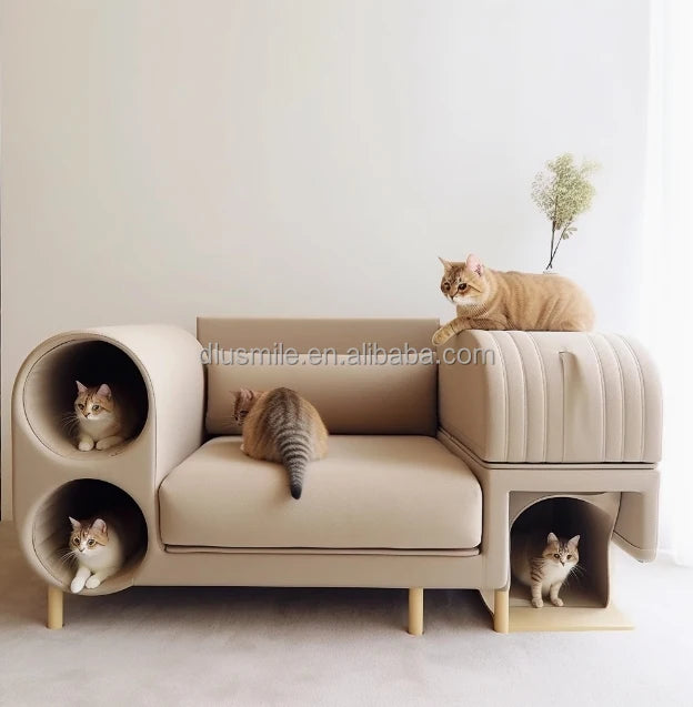 3D Print Cat Bed Kennel Pet Sofa Scratch-Resistant Easy to Clean Pets and Humans Sharing Furniture Customized