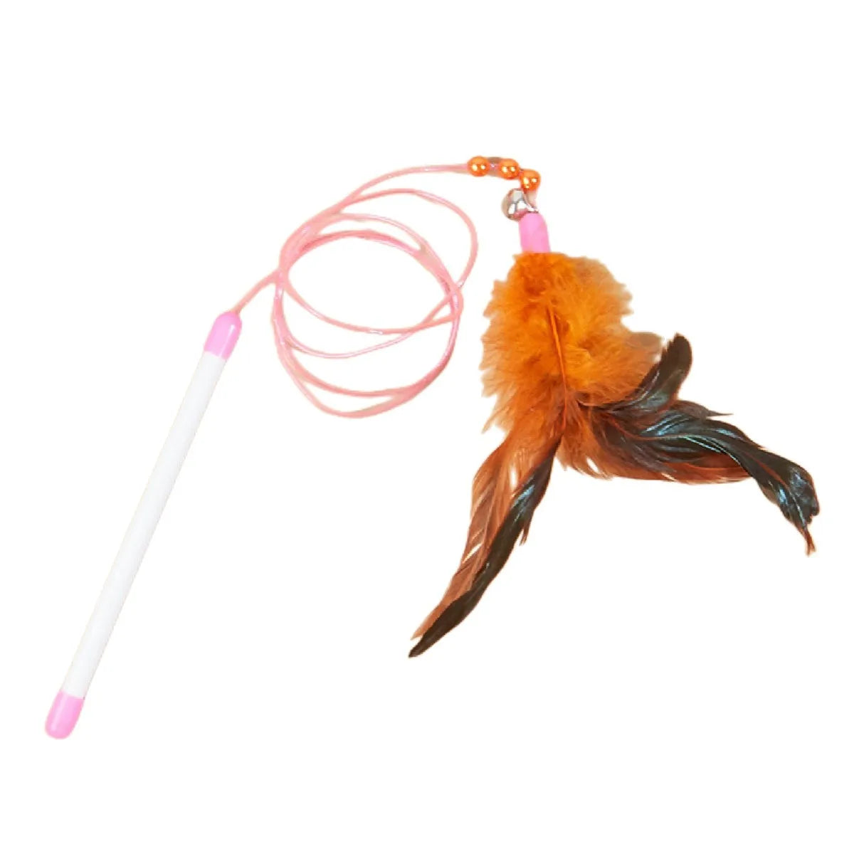 Cat Toy Cat Teaser Sticks Pussy Cat Stick Soft Stick Feather Style Bite Resistant Mutual Cat Toy Color Stick Pussy Cat Stick