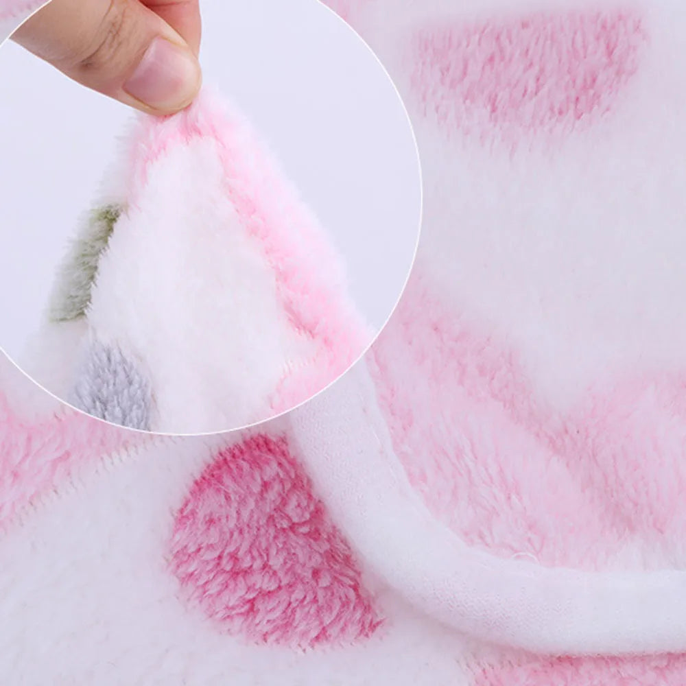 Pet Blanket Dog Puppy Blanket Paw Print Fleece Blanket for Small Medium Large Pet Dog Cat Warm Soft Sleep Mat Doggy Bed Blanket