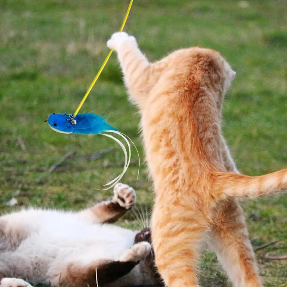 Cat Teaser Toys Wand Attachments Teaser Stick Replacement Head Toys Multi-Functional Interactive Cat Toy For Home Outdoors