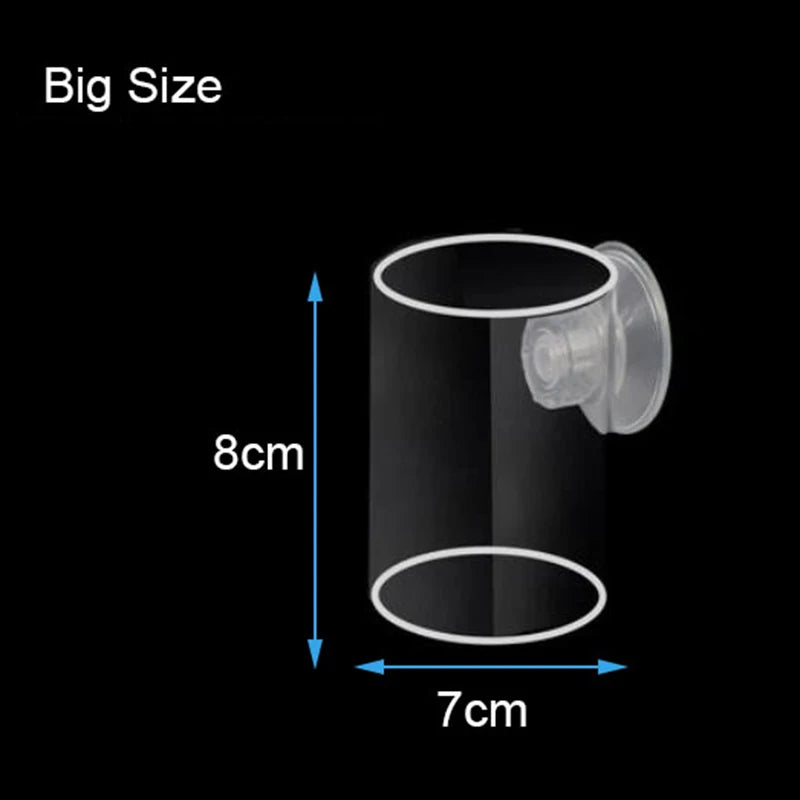 1Pcs Fish Feeding Aquarium Feeding Ring Fish Tank Station Floating Food Tray Feeder Aquarium Accessory with Strong Suction Cups