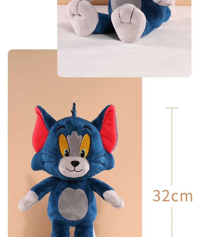 Tom And Jerry Plush Toy Cartoon Movie Cat Tuffy Nibbles Mouse Plushies Stuffed Animals Soap Action Figure Studio Doll Toys