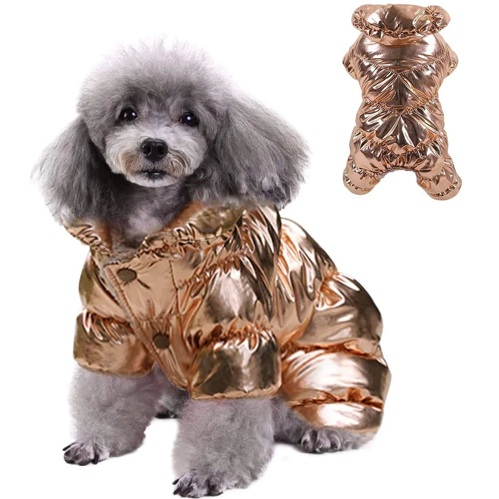 Dog Puppy Winter Coat for Small Dogs Waterproof Windproof Dog Jacket Warm Fleece Padded Pet Clothes for Teddy Poodles Pomeranian