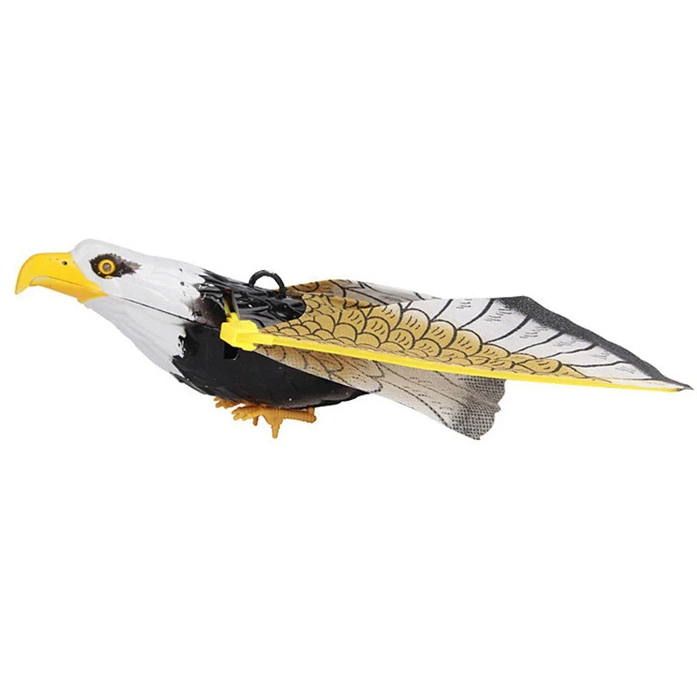 Pet Toy Electric Simulation Fake Eagle Electronic Rotation Simulation Bird Hanging Interactive Teasing Cat Dog Toy Silent Model