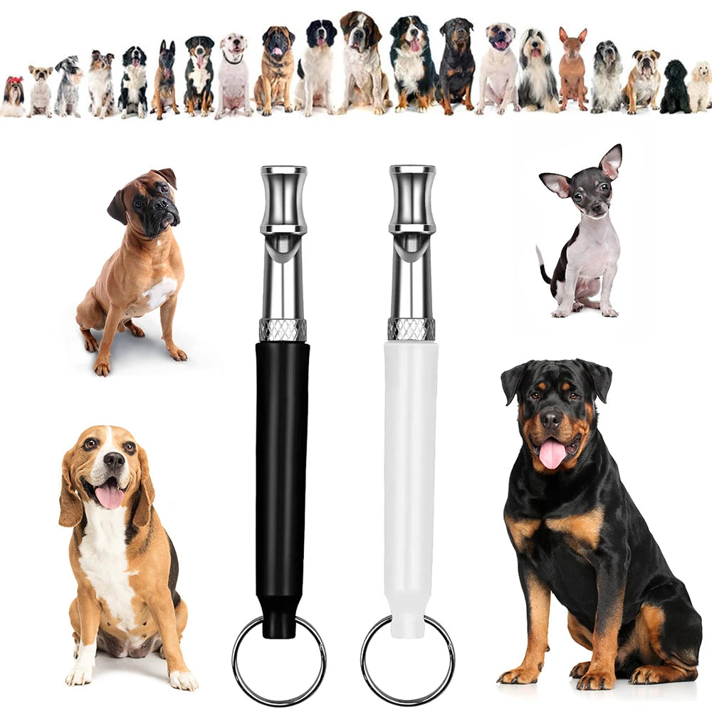 Dog Whistle to Stop Barking Neighbors Dog Adjustable Ultrasonic Silent Professional Recall Dog Training Whistles with Lanyard