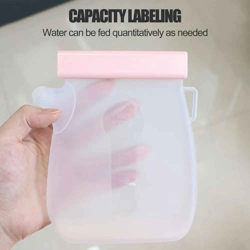 320ml Portable Dog Drinking Feeder Leak Proof Pet Silicone Water Pouches Pet Water Supplies for Dogs Cats Hiking Camping