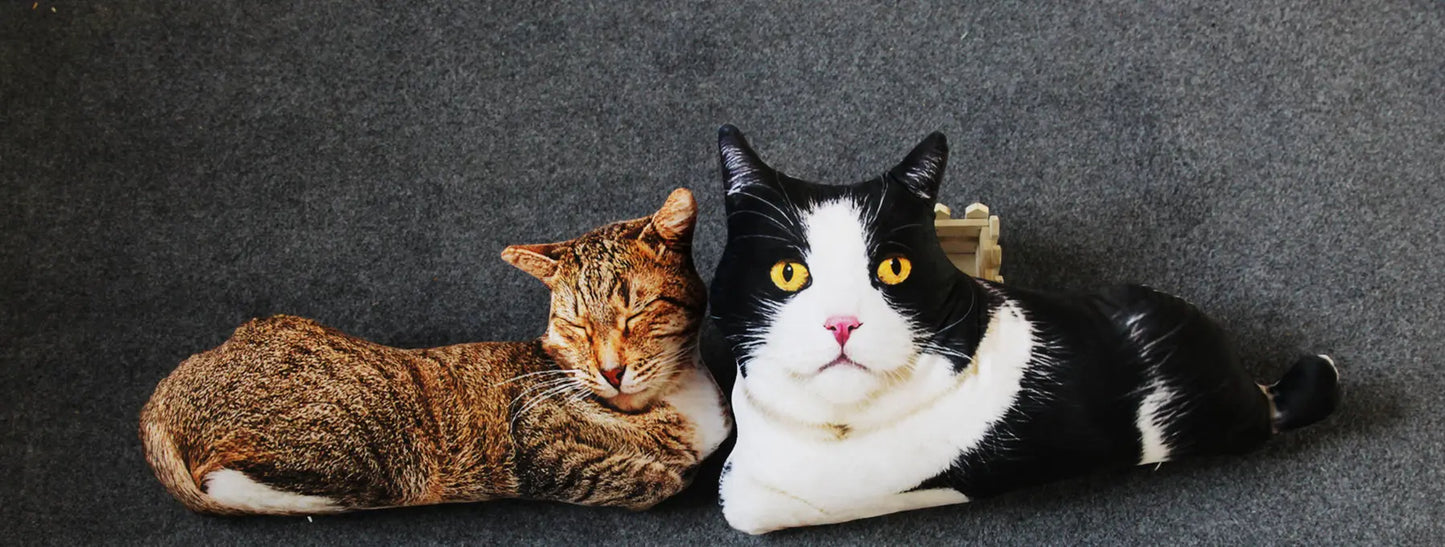 50cm Cute Lifelike 3D Cat Dog Plush Toys Stuffed Soft Animal Doll Simulation Sleep Pillow Sofa Cushion Home Decor Gift