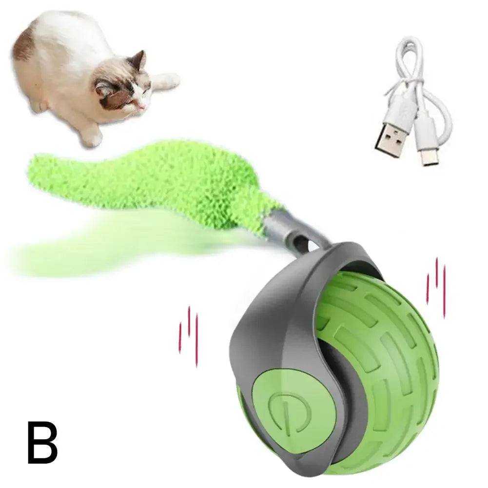 Interactive Cat Toy Ball Rolling Ball Motion Activate Rolling Ball With Touch Control Rechargeable Automatic Moving Ball Fo W4W1
