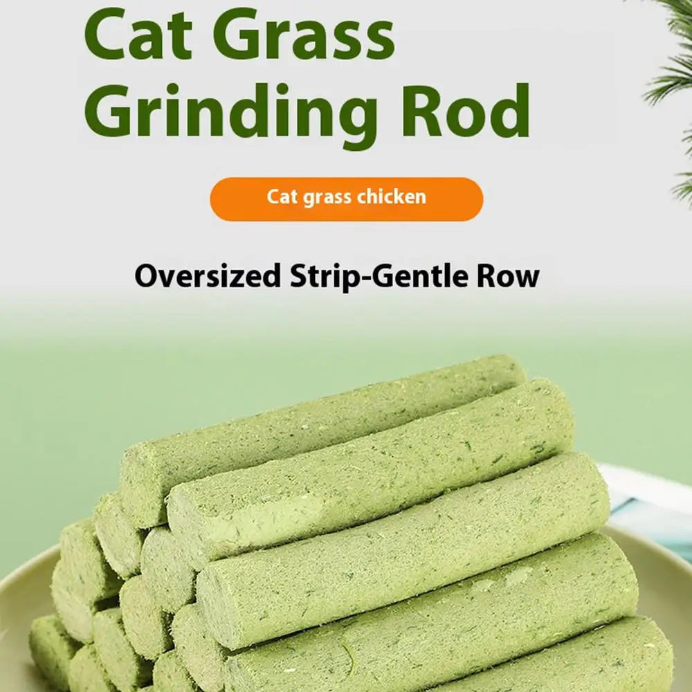 Cat Grass Chew Stick Molar Indoor Teeth Grinding Grass Chew Toy Natural Ingredients Grass Tooth Grinding Stick For Medium Cats