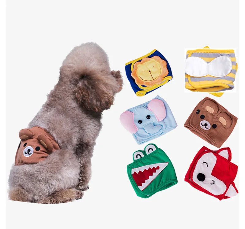 Soft Cotton Male Dog Physiological Panties Belt Lovely Outdoor Pet Safety Underwear for Medium Big Dog Boy Shorts Puppy Products