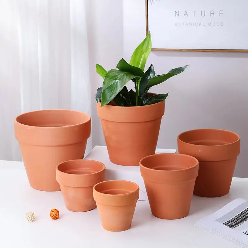 Red Mud Aquarium Decoration For Water Grass Fish Tank Mini Pot Polka Water Potted Planting Cylinder Cup Ceramic Flowerpot New