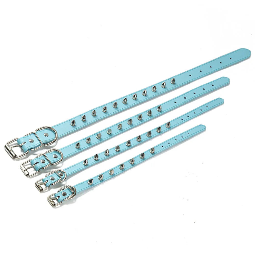 Anti-Bite Dog Collar Spiked Studded Pet Dog Collar PU Leather For Small Dogs Sport Bulldog Pug Puppy Dog Collar Cat Dog Supplies