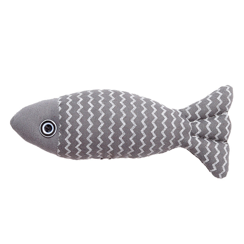 Teeth Grinding Catnip Toys Funny Interactive Plush Cat Toy Pet Kitten Chewing Vocal Toy Fish Bite Cat mint For Cats
