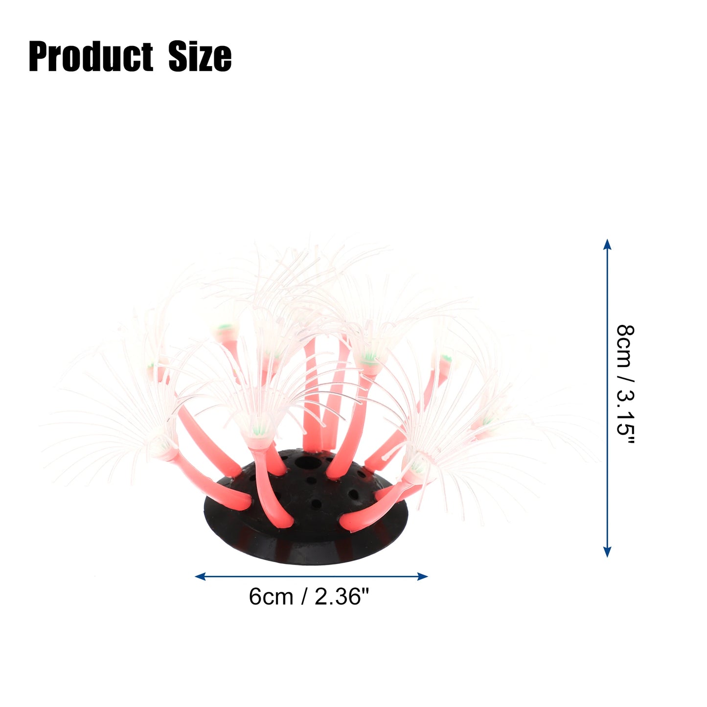 UXCELL Luminous Mushroom Plants Glowing Coral Plastic Artificial Aquarium Fluorescence Deco Ornament Fish Tank Accessories