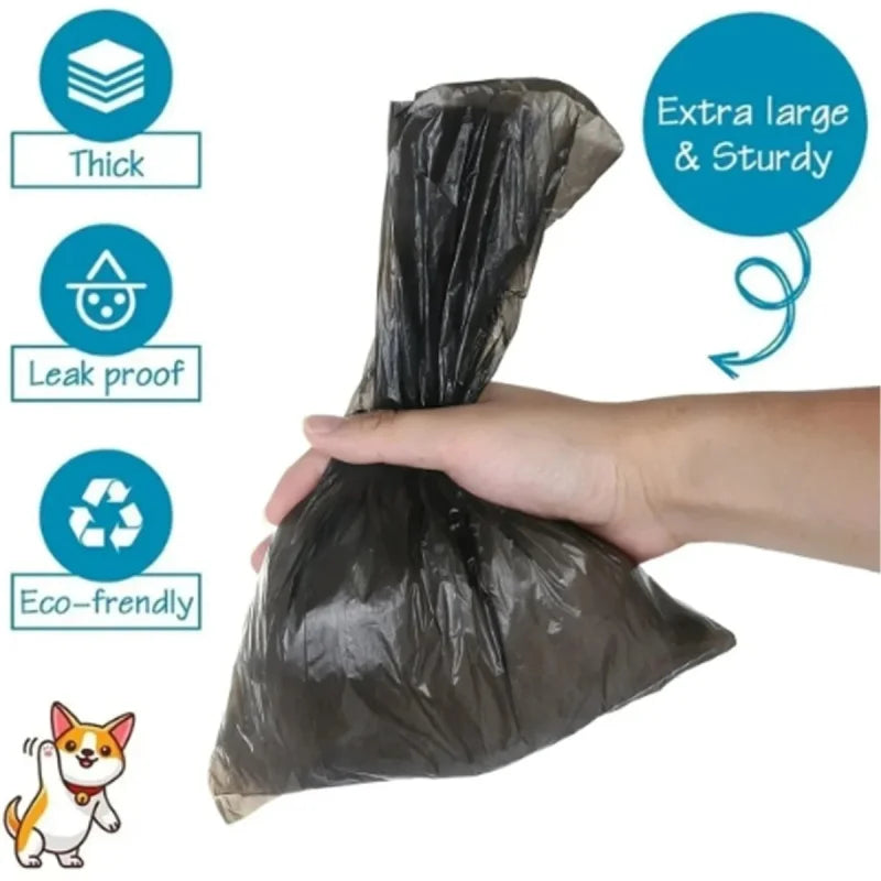 New Rolled Dog Poop Bag Biodegradable Thickened Pet Outdoor Cleaning Poop Bag With Breakpoint dog cat poop scoop bag