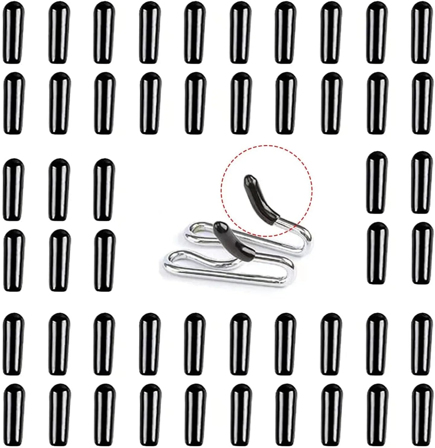 Prong Collar Covers 100P Vinyl Comfort Rubber Tips for 2.5-4.0mm Pet Dog Pinch Collar,Training Collar Covers to Increase Comfort