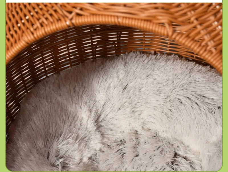 Cat and dog kennel rattan pet products Summer pet kennel cool kennel hanging cat basket four seasons universal pet mat