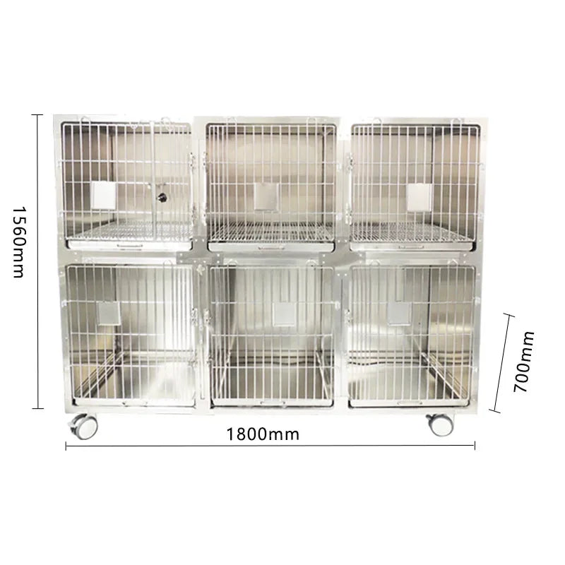 304 stainless steel dog cage multi-layer pet display cabinet display cage pet store foster cage pet hospital inpatient cag