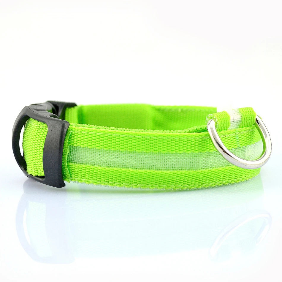 Light Up Dog Collar, Glow LED Dog Collar Flashing Night Walking Collar Waterproof for Small Medium Large Dogs