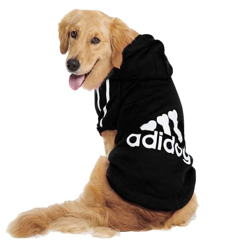 Autumn Winter Dog Clothes Adidog Dog Hoodies for Medium Large & Extra Large Dogs, Pet Fleece Lined Sweatshirt Coat Sport Apparel