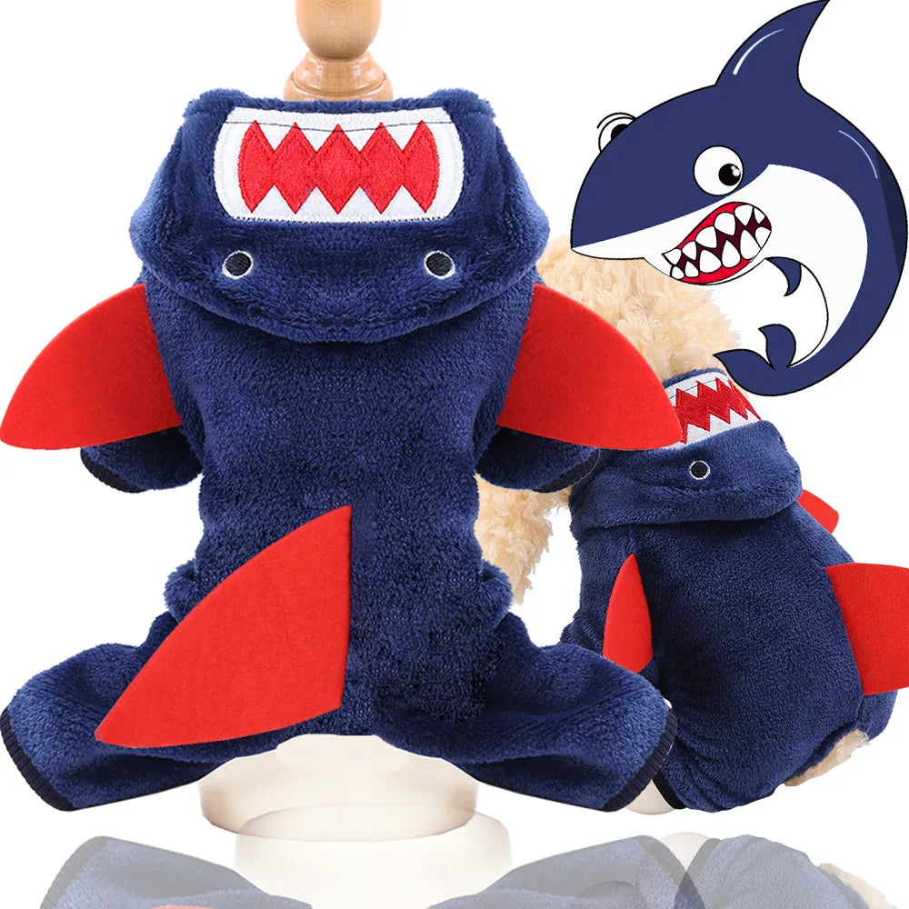 pawstrip Small Dog Clothes Warm Winter Pet Dog Jumpsuit Puppy Fleece Hoodie Chihuahua Small Medium Dog Warm Outfit Kitten Jacket