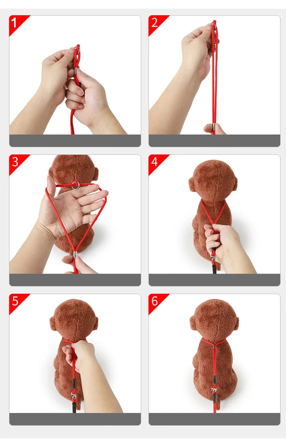 Superior Thin Nylon Slip Lead Dog Leash 5mm*120cm No Pull Pet Slip Leash for Puppy Training Adjustable Slip Collar for Small Dog