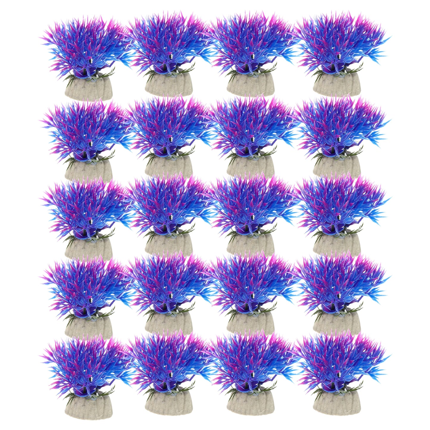 UXCELL 10/20 Pcs Aquarium Artificial Plastic Plants Water Weeds Ornament Fish Tank Plant Flower Grass Decoration Accessories