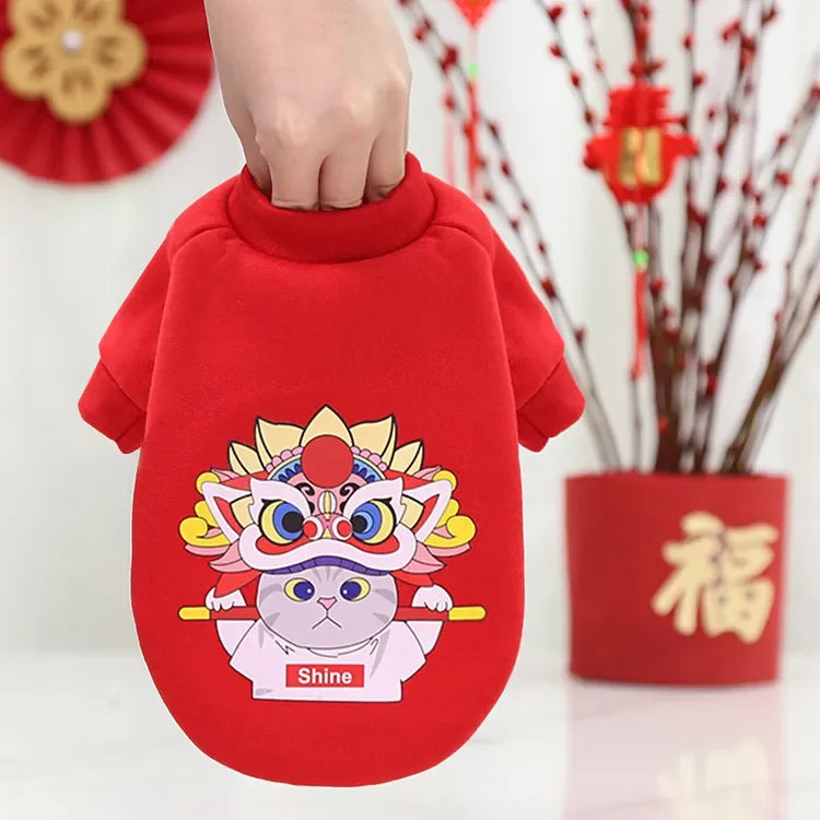 2023 New Dog Clothes Winter Warm Dog Clothes Christmas Tree Elk Dog Coat Puppy Clothing Hoodies For Small Dogs Yorkshire Outfit