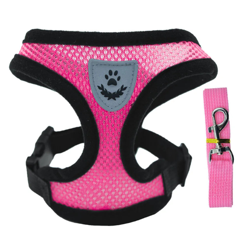 Cat Harness and Leash Escape Proof Adjustable Vest Harnesses for Cats Reflective Cat Harness Breathable Soft Kitty Puppy Harness