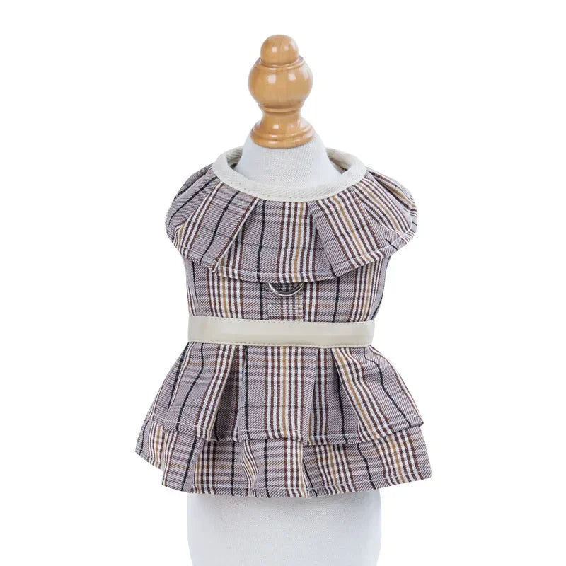2023New Dog Harness Elegant Comfortable Breathable Pet Dress Collar For Small Dogs Fashion Lovers Vest Dog Harness and Leash Set