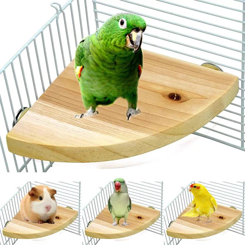 Small Pet Natural Wood Stand Platform Hamster Guinea Pig Toys Paw Grinding Gerbils Springboard Pet Jumping Board Home Supplies