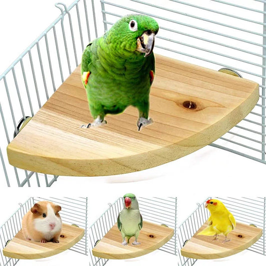 Small Pet Natural Wood Stand Platform Hamster Guinea Pig Toys Paw Grinding Gerbils Springboard Pet Jumping Board Home Supplies