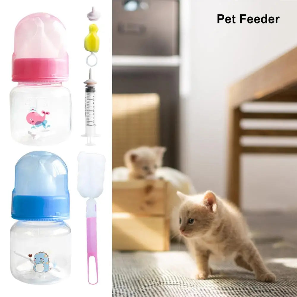 Puppy Feeding Bottle Puppy Milk Feeder Kitten Bottles Kitten Feeder Silicone Nipple Kitten Bottle Feeding Kit Milk Dispenser Pet