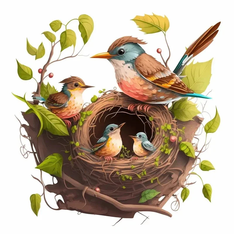 1pc Branch Bird Wall Stickers - Home Decor for Bedroom Living Room and Kindergarten