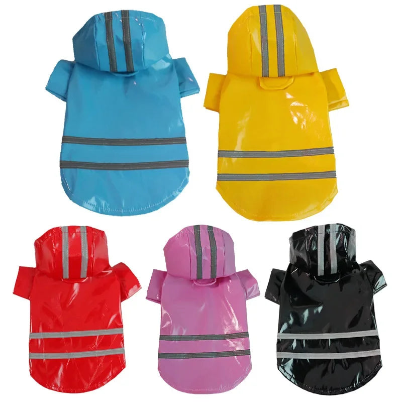 Dog Coat Waterproof PU Dog Raincoat for Small Dogs Cats Reflective Puppy Raincape Chihuahua Yorkies Pet Poncho dog raincoat