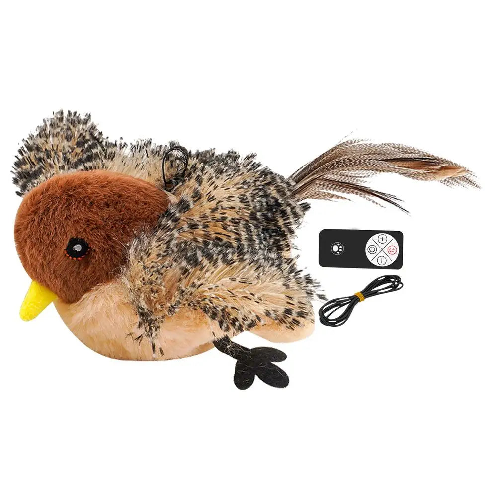 Usb Rechargeable Cat Toy Flapping Bird Cat Toy Interactive Plush Toy Remote Control USB Flapping Wings Cat Toy Chirping Cat Toy