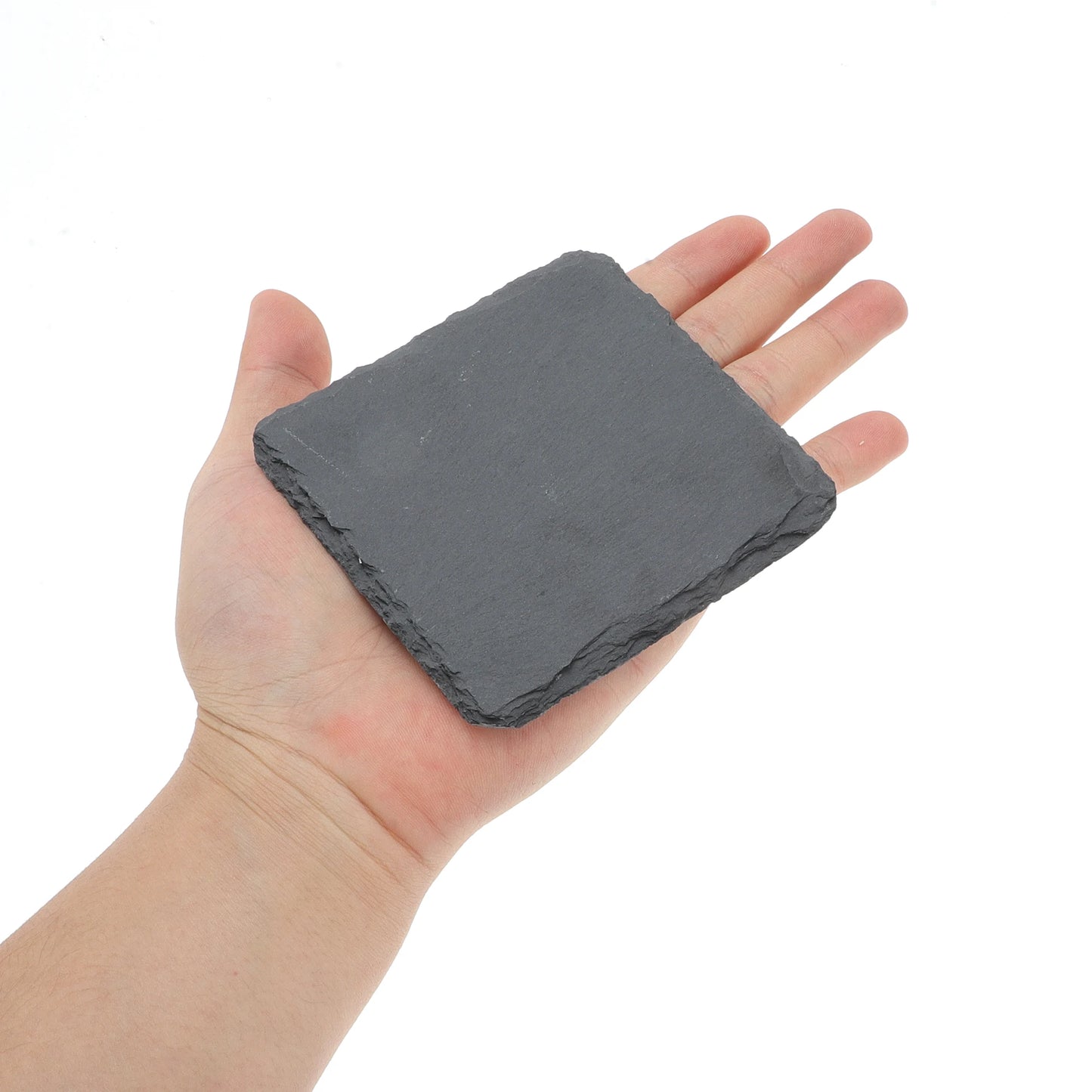 UXCELL Reptile Amphibians Basking Platform Square Habitat Slate Turtle Feeding Slate Gray Black Pet Habitat Décor