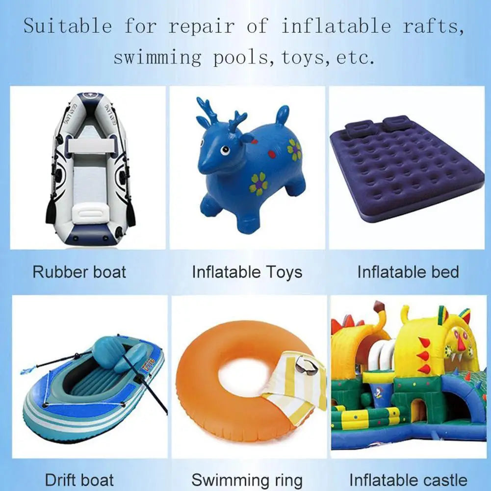 Inflatable Boat Repair Kit - PVC Adhesive Patches for Waterbed Air Mattress Swimming Toy and Inflatable Boat Repair Glue